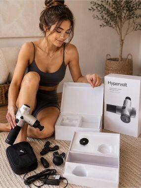 Percussion Massage Gun - Silver Hyperice Bluetooth Handheld